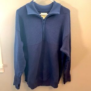 Aerie long sleeved oversized quarter-zip sweater